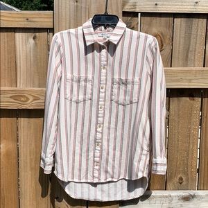 Madewell flannel Sunday shirt in claxton stripe